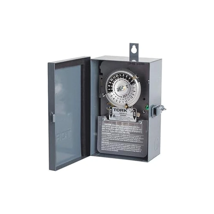 NSi Industries TORK 1109A-O Indoor/Outdoor 40-Amp Multi-Volt Mechanical Lighting and Appliance Timer - 24-Hour Programming- 120/208-277-Volt , Grey by NSI - Used - Like New condition - US$50.70
