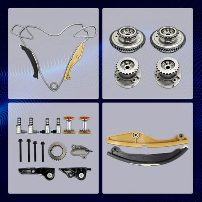 Uritue 90738S Timing Chain Kit with VVT Cam Phaser & 4pcs Solenoid Compatible with Ford Explorer Edge Taurus Expedition F-150 Mustang Transit Lincoln MKX Mark Nautilus Navigator 3.3L/3.5L/ 3.7L by Uritue - Image 7