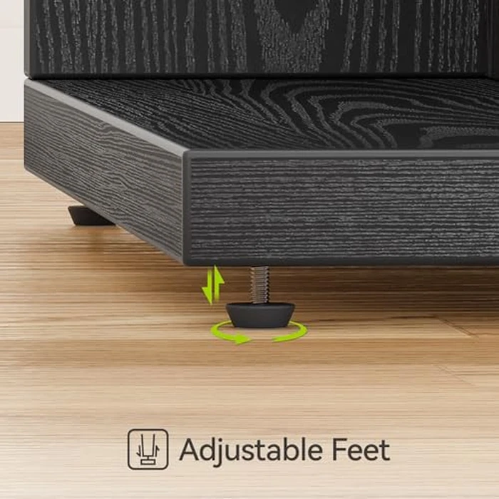 LITTLE TREE C-Shape End Table for Sofa & Bedroom - Small Side Table for Living Room, Over Couch Tray Stand for Laptop, Snacks, Books, Black, 1 Pack by LITTLE TREE - Image 4