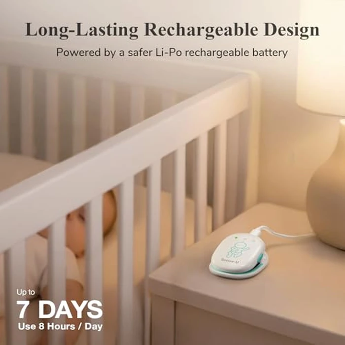 Sense-U Pro Baby Monitor - Breathing Movement, Rollover & Overheating Trackers for Better Sleep, Simple Clip-On Smart Sleep Monitor with Arousal Vibration, Audible Alerts & Sleep Analysis by Sense-U - Image 9