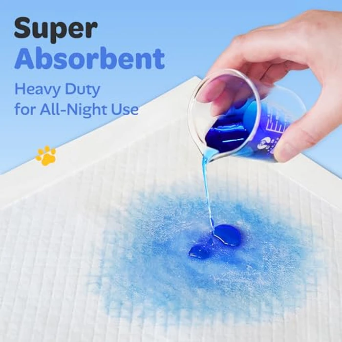 Disposable Puppy Pads 100 Count, 22"x22" Pee Pads for Dogs Potty Training, 6-Layer Super Absorbent & Leak Proof, Odor Block Pet Pads with Anti-Slip Adhesive Strips, White by doporro - Image 2