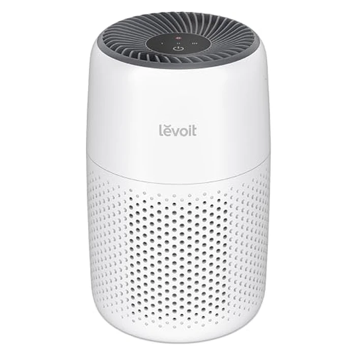 Levoit Air Purifiers for Bedroom Home, AHAM VERIFIED, 3-in-1 Filter Cleaner with Fragrance Sponge for Quiet Sleep, Remove Odor Allergies Smoke Dust Pet Dander, Office Desktop, Core Mini-P, White by Levoit - Image 1