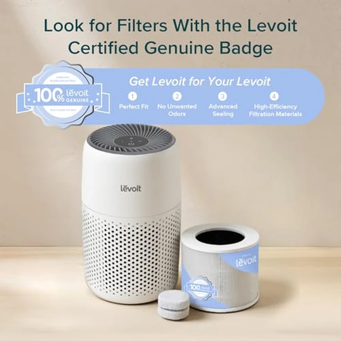Levoit Air Purifiers for Bedroom Home, AHAM VERIFIED, 3-in-1 Filter Cleaner with Fragrance Sponge for Quiet Sleep, Remove Odor Allergies Smoke Dust Pet Dander, Office Desktop, Core Mini-P, White by Levoit - Image 7