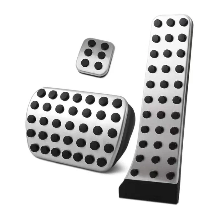 Lotcesfun Gas Brake Pedal Cover Non Slip Non Drilled Aluminum Compatible with Mercedes-Benz C E S GLC GLE GLK SLK CLS SL Class W204 W205 W213 X253 W218 W167 Brake Foot Pedals (Silver 3 Pcs) by Lotcesfun - Used - Very Good condition