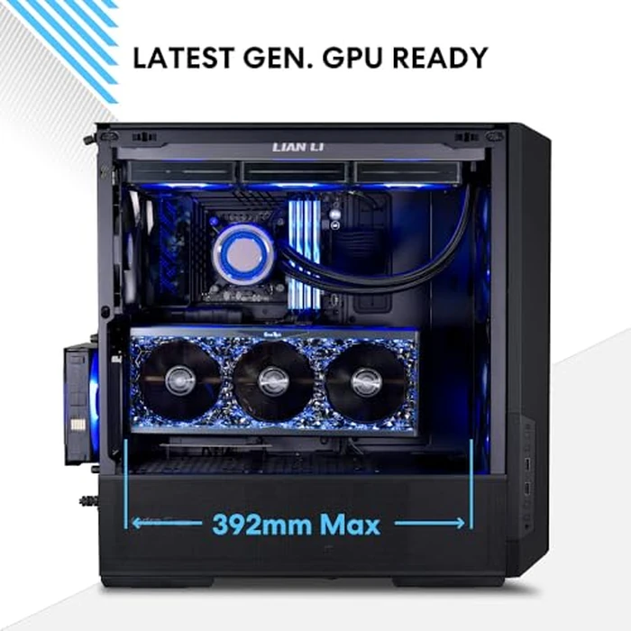 LIAN LI LANCOOL 216 E-ATX PC Case, Airflow Focus RGB Gaming Computer Case with All-Around Mesh Panels, 2x160mm & 1x140mm PWM Fans Pre-Installed and Innovative Rear PCIe Fan Bracket Chassis (Black) by Lian Li - Image 3