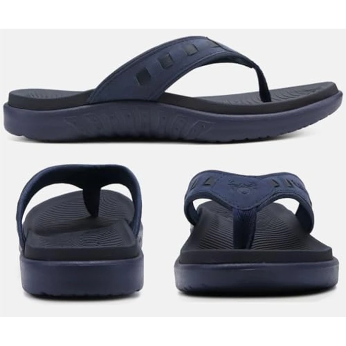 KuaiLu Mens Leather Sport Flip Flops Comfort Orthotic Thong Sandals with Plantar Fasciitis Arch Support for Outdoor Summer by KuaiLu - Image 7