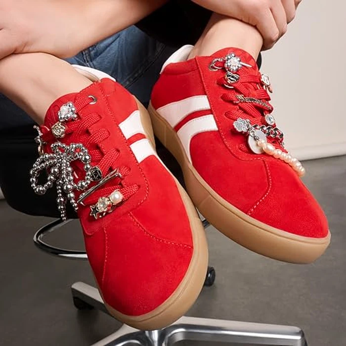 Naturalizer Women's Medina Sneaker, Crimson Red Suede, 10 by Naturalizer - Image 3