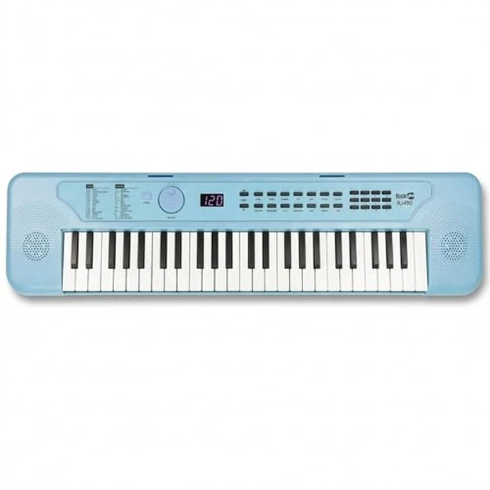 RockJam 49 Key Keyboard Piano, Portable Electronic Music Keyboard with Speakers, USB-C Power or Battery Operation, Headphone Input, 200 Tones, 200 Rhythms, Note Stickers & Lessons by RockJam - Image 1