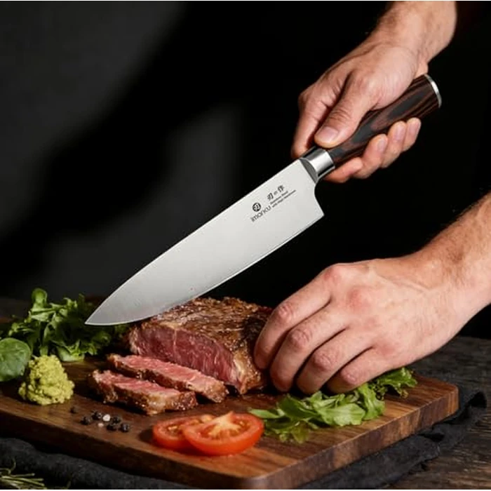 imarku 3 Pieces Knife set, Japanese HC Stainless Steel Kitchen Knife Set, Professional Chef Knife Set With Ergonomic Pakkawood Handle, Ultra Sharp Knives Set for Kitchen & Home Cooking, Gifts Box by imarku - Image 2