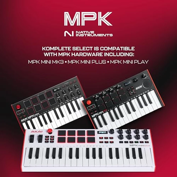 Akai Professional MPK Mini Plus - USB MIDI Keyboard Controller with 37 Mini Keys, 8 MPC Pads, Sequencer, MIDI/CV/Gate I/O and Native Instruments Sound Package, White Limited Edition by Akai Professional - Image 5