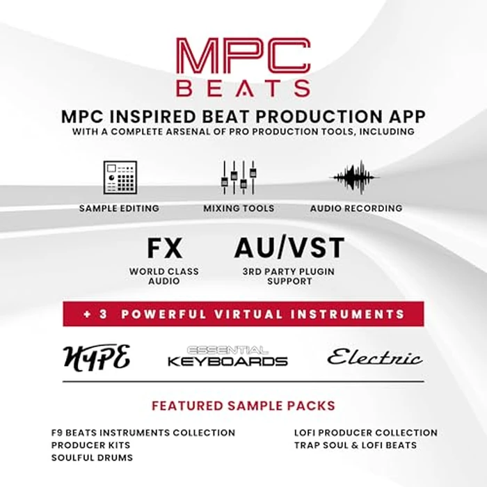 Akai Professional MPK Mini Plus - USB MIDI Keyboard Controller with 37 Mini Keys, 8 MPC Pads, Sequencer, MIDI/CV/Gate I/O and Native Instruments Sound Package, White Limited Edition by Akai Professional - Image 8