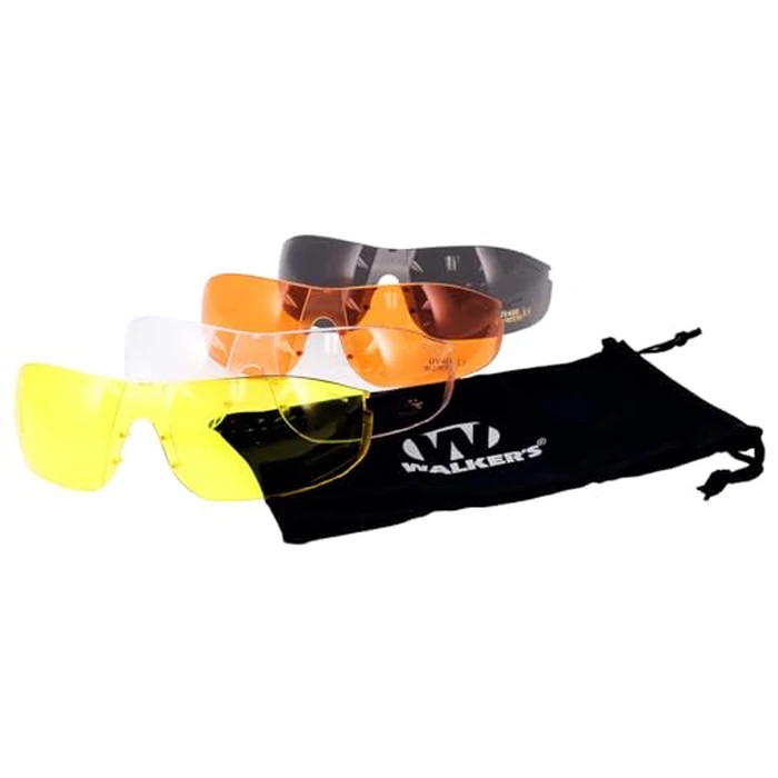 Walker's Sport Glasses with 4 Interchangeable Lens, Impact-Resistant Durable Hunting Shooting Eye Safety Combo Kit - Includes Storage Pouch, Sleeve & Weatherproof Case by Walker's - Image 5