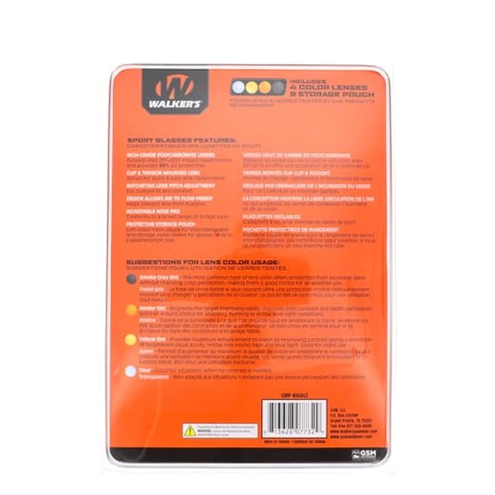 Walker's Sport Glasses with 4 Interchangeable Lens, Impact-Resistant Durable Hunting Shooting Eye Safety Combo Kit - Includes Storage Pouch, Sleeve & Weatherproof Case by Walker's - Image 7