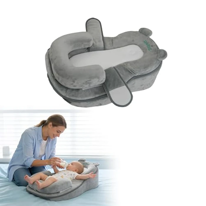 XFaa Rootling Baby Feeding Pillow, Anti Overflow Feeding Pillow for Reducing Spit-Up, Safety Nursing Pillow, Baby Lounger Reflux Wedge Breastfeeding, Removable top and Bottom by XFaa - Used - Very Good condition - US$31.95