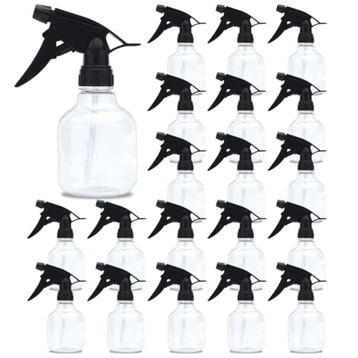 Voittozege 20 Pcs 8 oz Spray Bottle Clear Plastic Spray Bottles with Adjustable Nozzle -Clear Empty Spray Bottles for Kitchen,Hair and Cleaning by Voittozege - Used - Good condition - CA$17.89