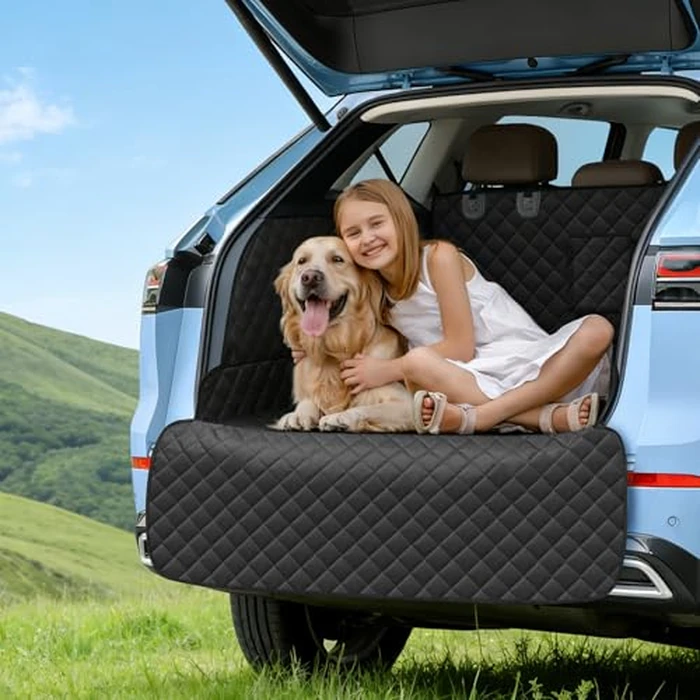 Smatto SUV Cargo Liner for Dogs, Waterproof Pet Cargo Cover with Bumper Flap Protector, Scrachproof Non-Slip Dog Seat Mat for SUVs Sedans Vans, Large Size Universal Fit by Smatto - Image 5