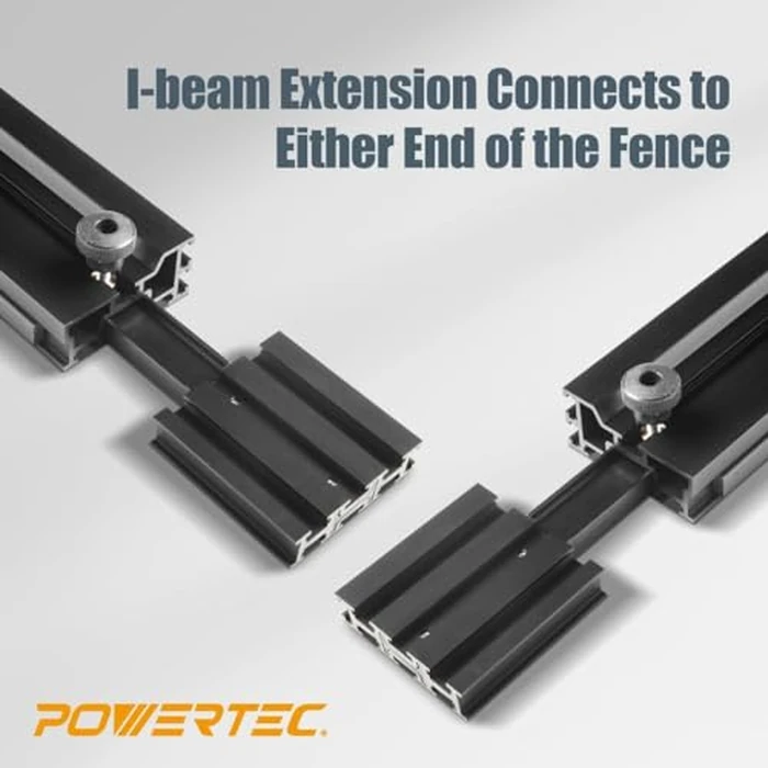 POWERTEC 71766 Precision Miter Gauge System for Table Saw Kit w/Telescoping Fence | 11 Preset Angle Stops, Extension Fence with Scale and Flip Stop by POWERTEC - Image 9