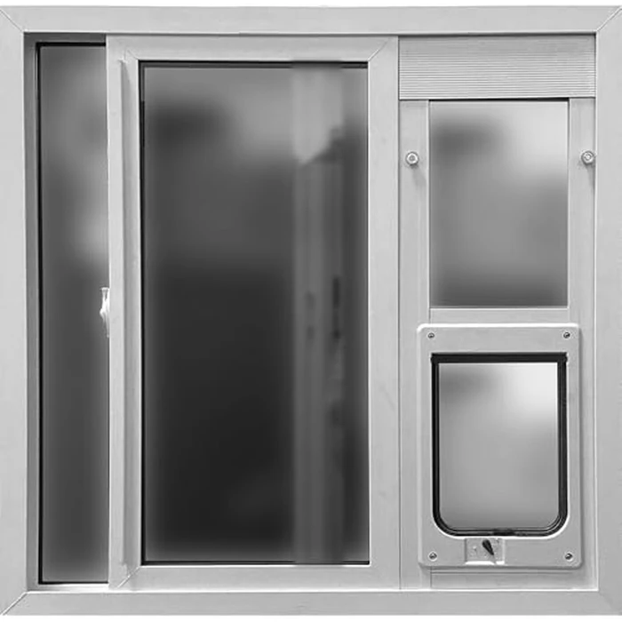 Ideal Pet Products Aluminum Vertical Sash Window Pet Door, Adjustable Sizes to Fit Window Heights from 32-1/2" to 35-1/8”, Chubby Kat 7-1/2” x 10-1/2” Flap Size by Ideal Pet Products - Image 3
