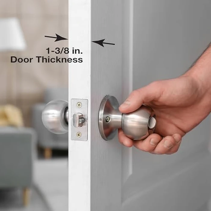 Prime-Line Products U 9549 Door Reinforcer 1-3/8-Inch Thick by 2-3/4-Inch Backset 2-1/8-Inch Bore, Brass, Non-Recessed by Defender Security - Image 3