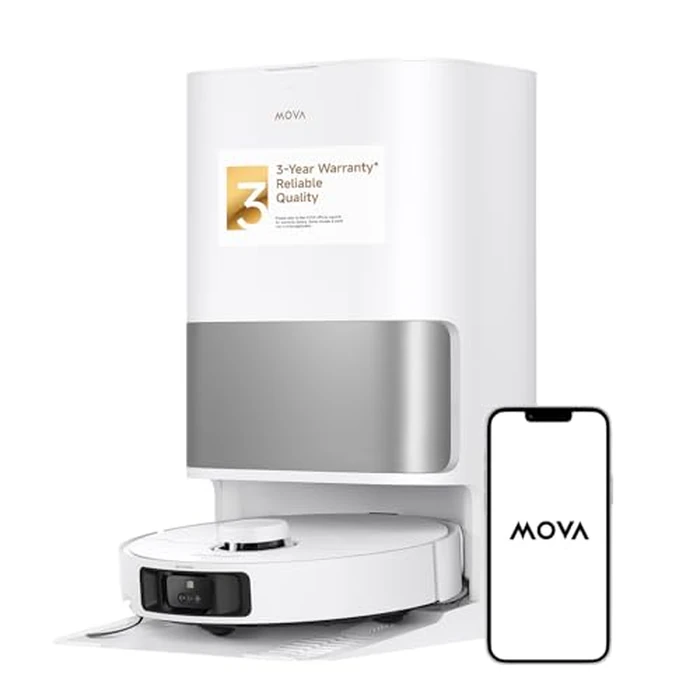 MOVA P10 Pro Ultra Robot Vacuum and Mop 13,000Pa Suction, 140 degreesF Hot Water Auto Mop Washing & Drying, Dual Spinning Extenable Mop,10.5mm Lifting for Carpet, 360 degreesObstacle Avoidance, App Control by Mova - Used - Very Good condition - CA$564.66