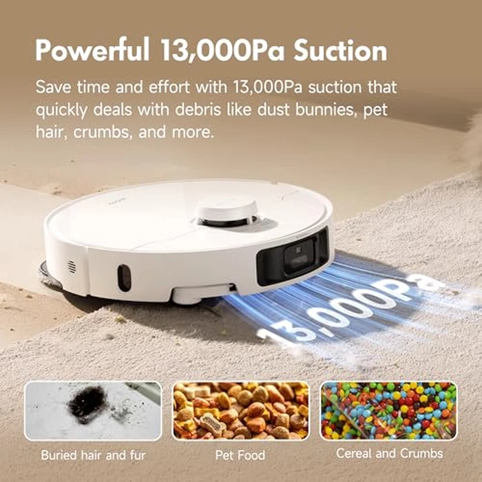 MOVA P10 Pro Ultra Robot Vacuum and Mop 13,000Pa Suction, 140 degreesF Hot Water Auto Mop Washing & Drying, Dual Spinning Extenable Mop,10.5mm Lifting for Carpet, 360 degreesObstacle Avoidance, App Control by Mova - Image 2