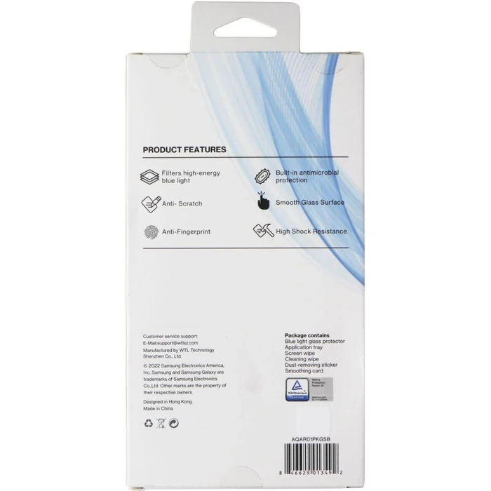 AQA Blue Light Glass Screen Protector for Galaxy S22 - Clear by AQA - Image 2