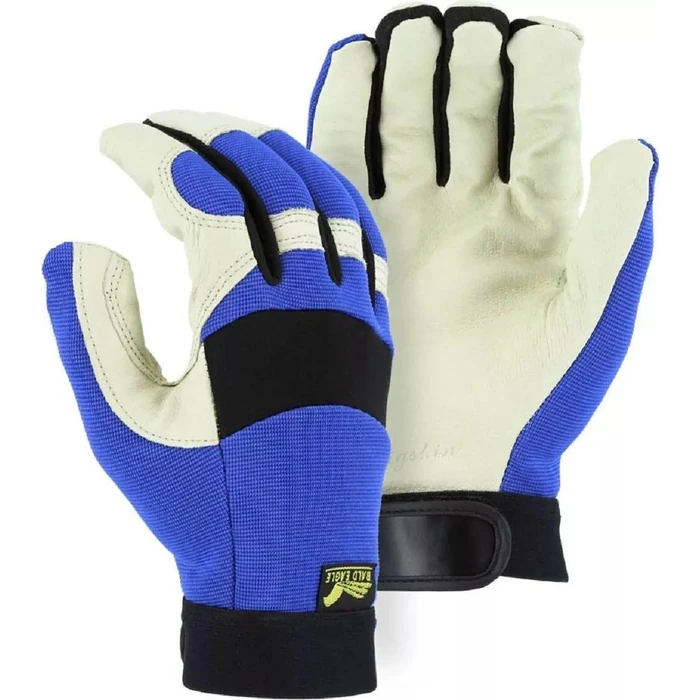 Majestic Glove Bald Eagle Mechanics Glove (M) - Blue/White by Majestic - Image 1