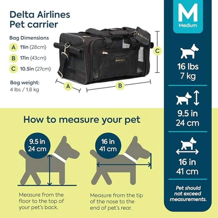 Quaker Pet Group SPT11721 Sherpa PetDelta Carrier, Black, Medium, 18-Inchx11-Inchx10.5-Inch by Sherpa - Image 3