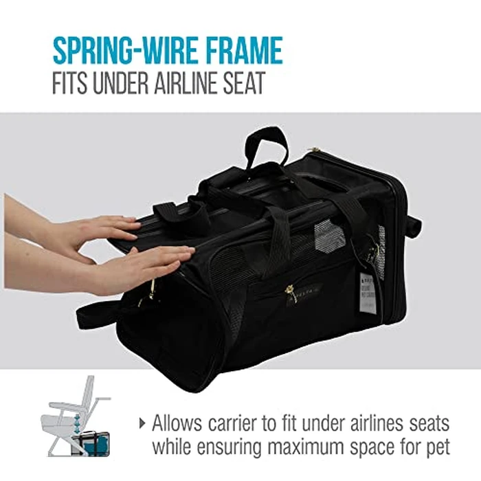 Quaker Pet Group SPT11721 Sherpa PetDelta Carrier, Black, Medium, 18-Inchx11-Inchx10.5-Inch by Sherpa - Image 8