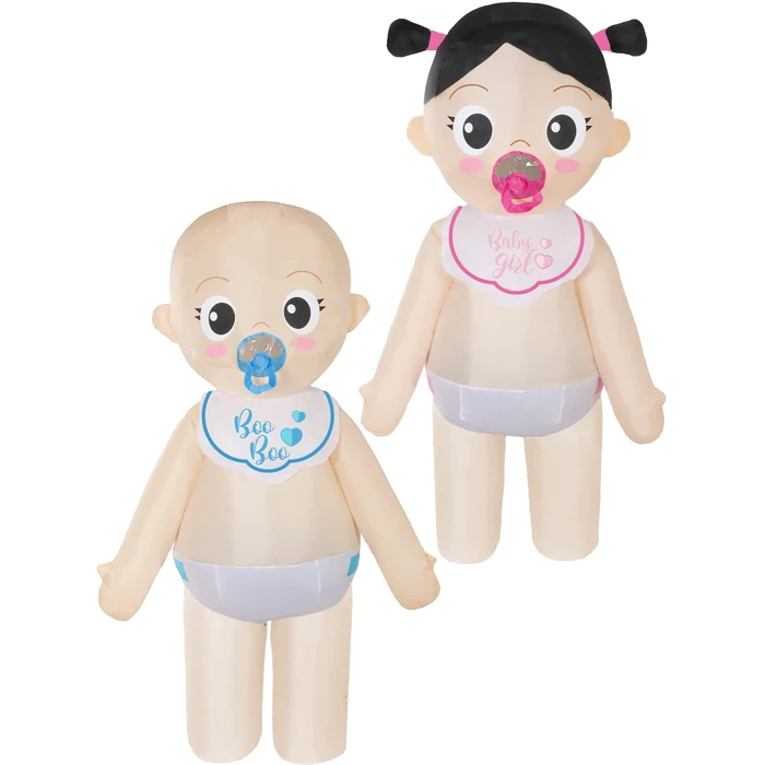 Sintege 2 Pcs Inflatable Baby Costume for Adult 96'' Funny Blow up Boy Girl Costume for Cosplay Gender Reveal Baby Shower Party by Sintege - Used - Like New condition - US$69.34
