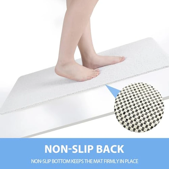 Hargiis Non-Slip Bathtub Mat, Anti Slip Shower Mat, Fast Drying Bathtub Mats, Foot Scrubber Mat, Anti Slip Mat for Tub, Floor, Bathroom, Kitchen, Home, Hotel (White 40"x16") by Hargiis - Image 3