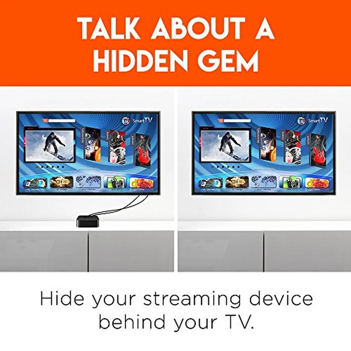 Universal Streaming Device Mount Holds Media Devices Up to 3lbs Securely Behind Flat Screen TVs - Compatible with Apple TV, Roku, Amazon Fire TV, TiVo Mini, and More - Echo-SDMU by ECHOGEAR - Image 2