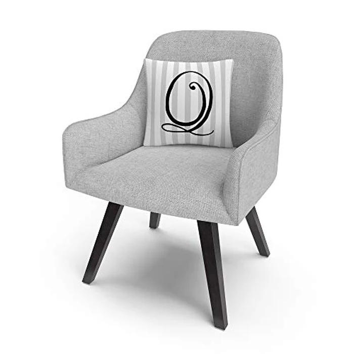 Trademark Fine Art Gray Striped Ornate Letter Script Q by ABC, by Trademark Fine Art - Image 3