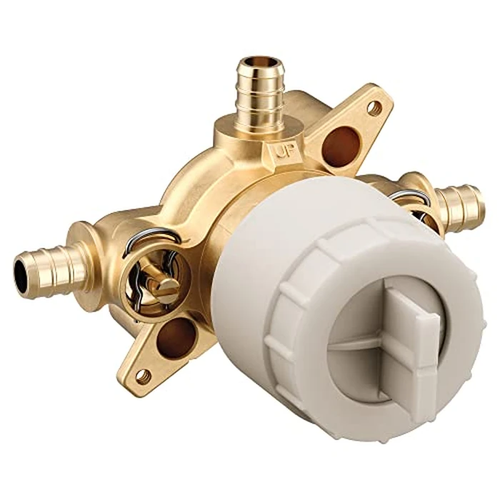 Moen U130XS M-CORE 3-Series 3 Port Shower Mixing Valve with Crimp Ring PEX Connections and Stops, or Unfinished by Moen - Used - Acceptable condition - CA$34.28