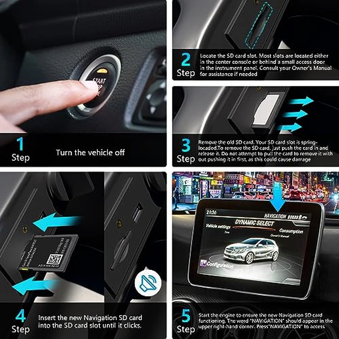 Navigation SD Card Compatible with Mercedes CLA/GLC/GLA/AMG/A/B/C/E-Class, Version 14.0 (MAP 14.0) ONLY Fit for The Audio 20 (Code 522) NTG, Can/Mex/USA Maps（A2189068403） by Generic - Image 5