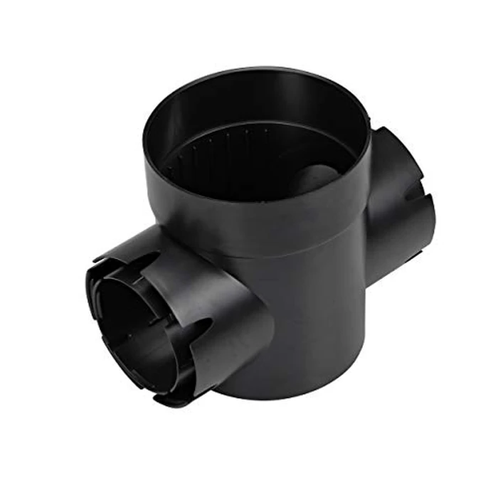NDS 201 Round Spee-D Catch Basin Drain, 2 Outlets, Connects to 3-Inch and 4-Inch Drain Pipes, Manages Light Water Flows, 6-Inch, Plastic, Black by NDS - Used - Very Good condition - US$13.04