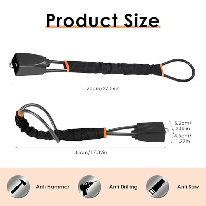 Xugoox Adjustable Steering Wheel Lock, Universal Seat Belt Lock Anti-Theft Devices with Keys Fit Most Cars Vehicle Truck SUV Van by Xugoox - Image 2