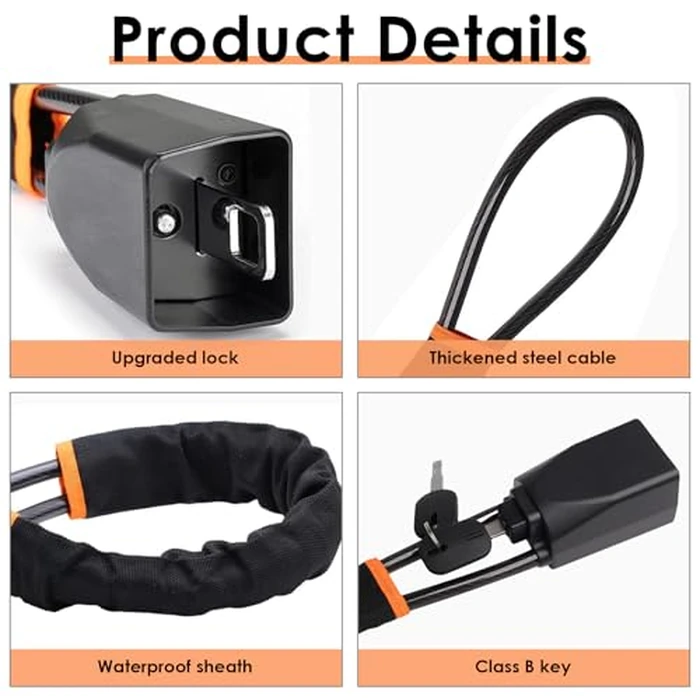Xugoox Adjustable Steering Wheel Lock, Universal Seat Belt Lock Anti-Theft Devices with Keys Fit Most Cars Vehicle Truck SUV Van by Xugoox - Image 3