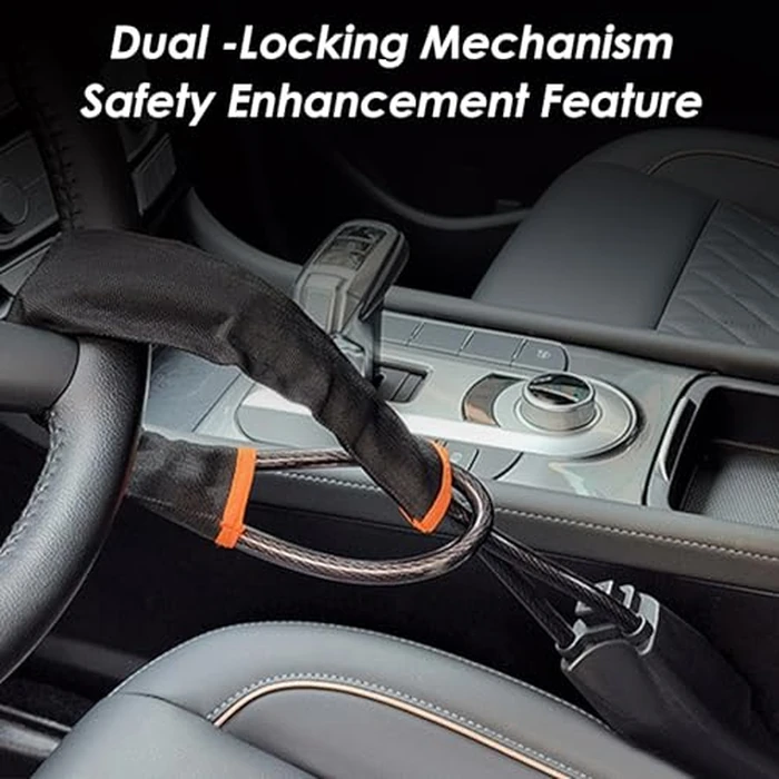 Xugoox Adjustable Steering Wheel Lock, Universal Seat Belt Lock Anti-Theft Devices with Keys Fit Most Cars Vehicle Truck SUV Van by Xugoox - Image 5