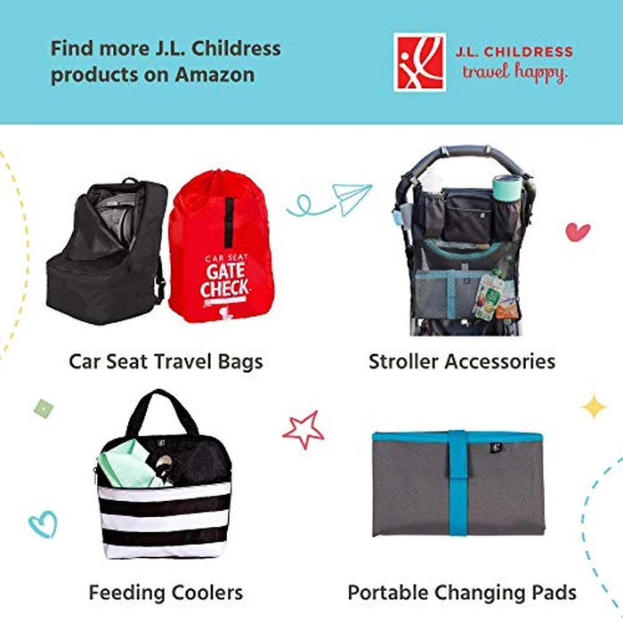 J. L. Childress Heavy Duty Travel Bag for Standard and Dual Strollers, Black, 1 Pack by J.L. Childress - Image 6