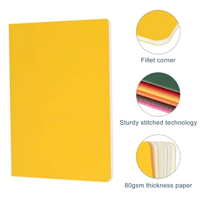 12 Pack ZCZN A5 Notebooks Journals for Travelers, Bulk Lined Notebook for Work, School Supplies, Writing Diary, 60 Pages/30 Sheets,8.3x5.5 inch Travel Journal Set (6 Vibrant Colors) by ZCZN - Image 4
