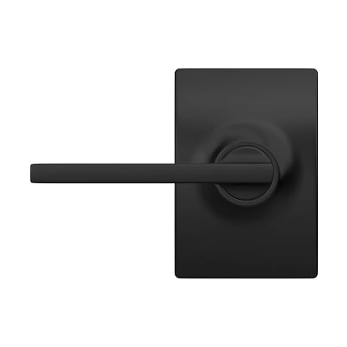 Schlage F10 D LAT 622 CEN Latitude Door Lever with Century Trim, Hall & Closet Passage Lock, Matte Black by SCHLAGE - Image 7