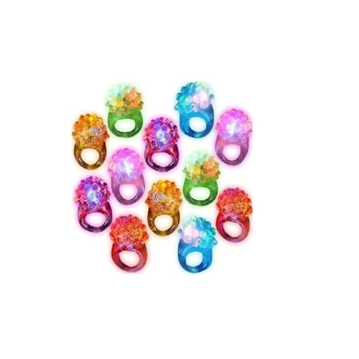 C&H Solutions Novelty 96 ct Flashing LED Bumpy Rings Blinking Soft Jelly Glow By C&H(R) by C&H Solutions - Used - Very Good condition - US$27.88
