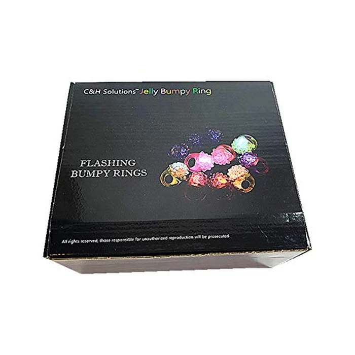 C&H Solutions Novelty 96 ct Flashing LED Bumpy Rings Blinking Soft Jelly Glow By C&H(R) by C&H Solutions - Image 7