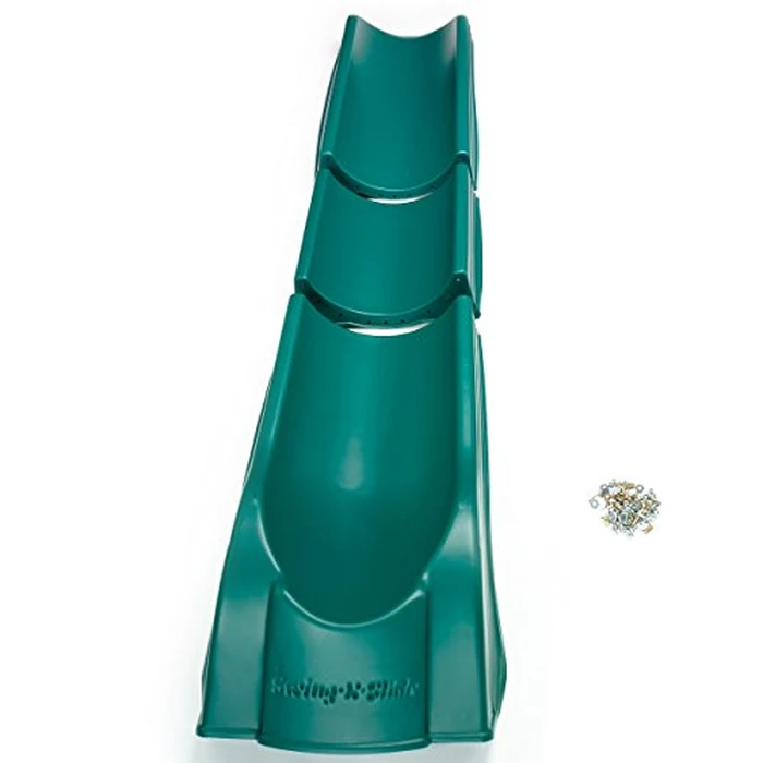 Swing-N-Slide NE 4699-T Super Summit Slide 3 Piece Plastic Scoop Slide for 5' Swing Set Deck Heights, Green by Swing-N-Slide - Image 3