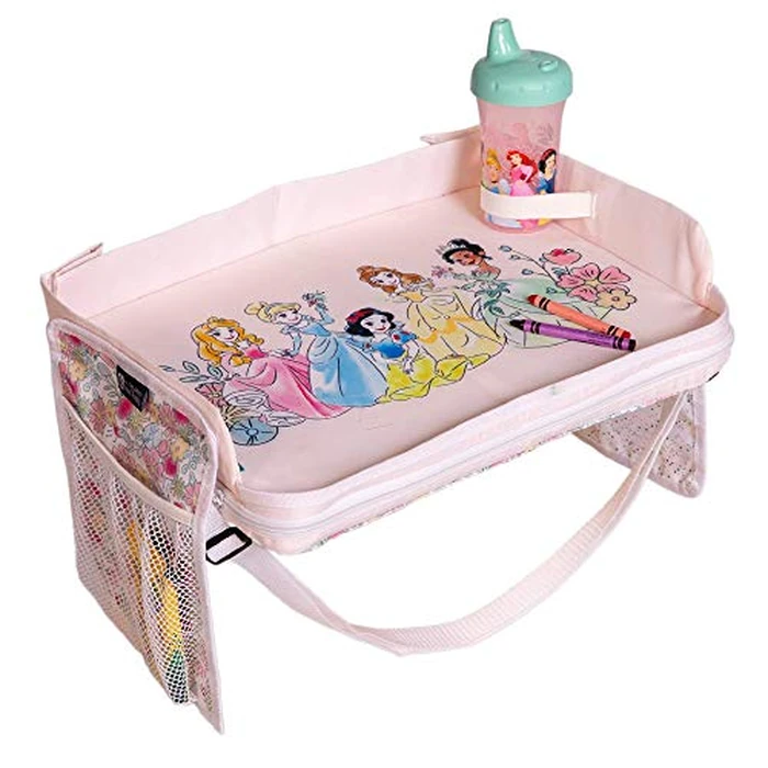 J.L. Childress Disney Baby 3-IN-1 Kids Travel Tray & Tablet Holder - Car Seat Lap Tray Desk for Toddlers, Road Trip Essentials, Car Seat Activity Table, Travel Accessories - Disney Princess by J.L. Childress - Used - Very Good condition - US$22.29