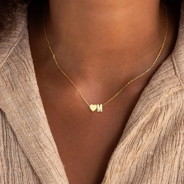 Treasure Bender Gold Heart Necklaces for Women Girls, 18K Gold Plated Initial Necklace Teen Girl Gifts Letter L Initial Necklace for Women Teenage Girl Gifts Jewelry by Treasure Bender - Image 3