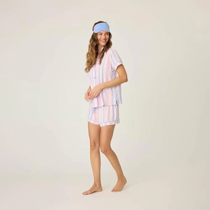 P.J. Salvage Women's Bayside Dreams 2-Piece Short-Sleeve Pajama Set with Headband, Multi, X-Large by PJ Salvage - Image 2
