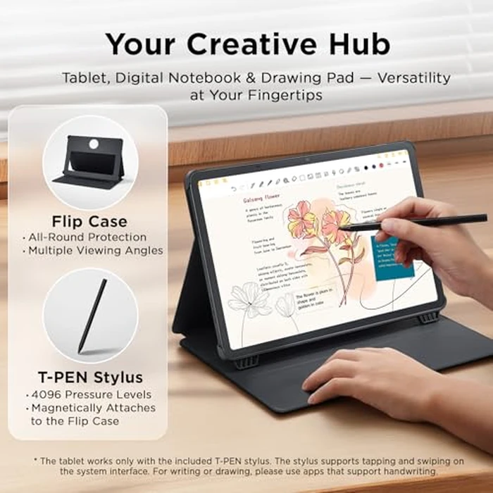 TCL NXTPAPER 11 Plus Android Tablet, 11.5" 120Hz 2.2K Drawing Pad & Digital Notebook, 4096-Level Stylus & Flip Case Included, NXTPAPER 4.0 Display, AI Tools, 8+8GB RAM, 256GB Storage, 8000mAh Battery by TCL - Image 2