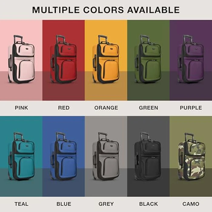 U.S. Traveler Rio Rugged Fabric Expandable Carry-on Luggage Set, Rio Rugged Fabric Expandable Carry-on Luggage Set, Teal, 2 Wheel by U.S. Traveler - Image 8